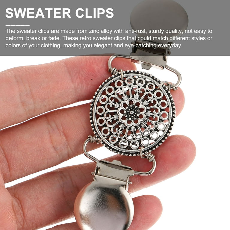 5Pcs sweater clips for cardigans Retro Women Vintage Dress Clips Shawl Clips