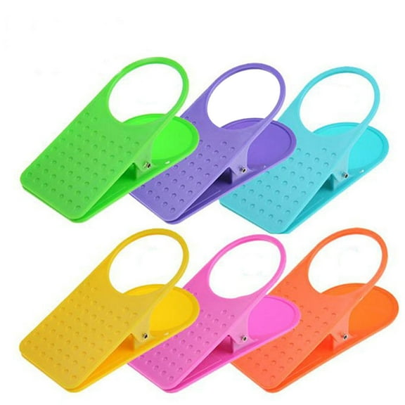 Clip On Cup Holder Portable Desk Side Cup Holders Clip Mug Holder Clamp For Camping Chair Sunbed For Cups Diameter Within 6.5cm/2.6in Random Colors, Cup Holder