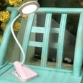 thumbnail image 1 of Clip Desk Light | LED Reading Lamp | Portable Gooseneck Bedside USB Rechargeable, Eye-Caring, Flexible Clip-On, Dimmable, Adjustable | Multicolor | 17x9x9 in, 1 of 6