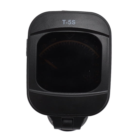 Clip On Digital Tuner High Sensitivity LCD Display A0 to C8 Tuning Range 430 to 450Hz Adjustable Frequency Vibrating Sensor For Acoustic Guitar Bass Violin Ukulele Accessory Black 5.12 inches / 13 cm