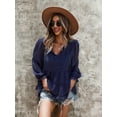 thumbnail image 1 of Clip Dot Tie Neck Bib Style Long Sleeve Ruffle Tiered Blouse, 1 of 3