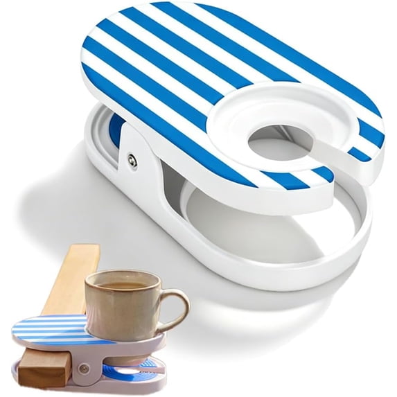 Clip On Drink Holder-Secure Your Beverage Anywhere,Beach Chair Cup Holder with Clamp, Portable Drink Clip Cup Holder for Desk Table Pool Lounge Cruise Outdoor Use