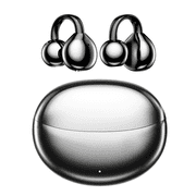 Clip on Earbuds Bluetooth 5.4, Open Ear earbuds Wireless with Mic, Lightweight Comfort, Small-Ear Friendly Bluetooth Earbuds, 60H Sport Ear Buds, IP7 Waterproof Noise Cancelling Headphones, Black