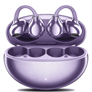 Clip on Earbuds Bluetooth 5.4, Open Ear earbuds Wireless with Mic, Lightweight Comfort, Small-Ear Friendly Bluetooth Earbuds, 60H Sport Ear Buds, IP7 Waterproof Noise Cancelling Headphones, Purple