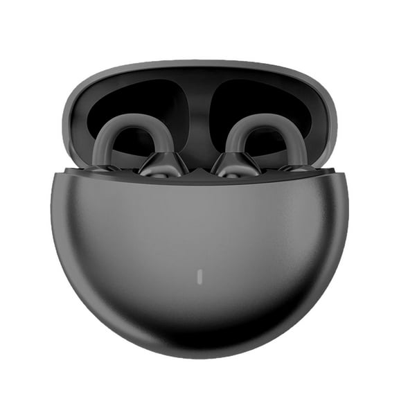Clip On Earbuds,Bone Conductions Open Ear Earbuds,Ergonomic Wireless Bluetooth Bone Conduction Open-Ear-Earbuds with C-Shaped Bridge Slim Hook(Black Adaptive Headphones)from QiwagFerng