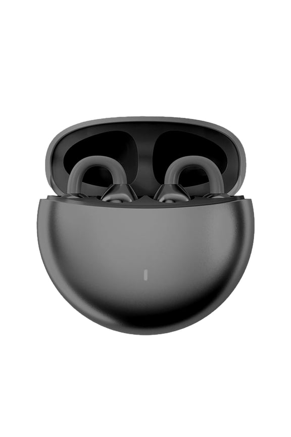 Clip On Earbuds,Bone Conductions Open Ear Earbuds,Ergonomic Wireless Bluetooth Bone Conduction Open-Ear-Earbuds with C-Shaped Bridge Slim Hook(Black Adaptive Headphones)from QiwagFerng