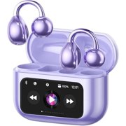 Clip On Earbuds Touch Screen,Wireless Open Ear Headphones with Bluetooth 6.0 50h Battery Life Lightweight Comfort Sport Earbuds Built-in Mic IPX7 Waterproof Earphones for Running Fitness,black