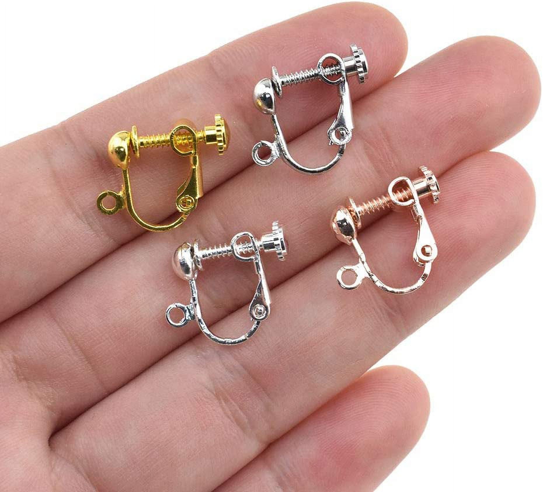 Clip on Earring Converter 14mm Length Non Pierced Ear Pad Post Stud