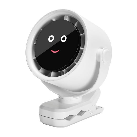 Clip on Fan for Bed, Portable Fan for Travel, 360° Rotate Battery Operated Personal Fan, Air Turbo Tech & Digital display, stroller fan with 5 Speeds, For Home Office Stroller Camping - Black