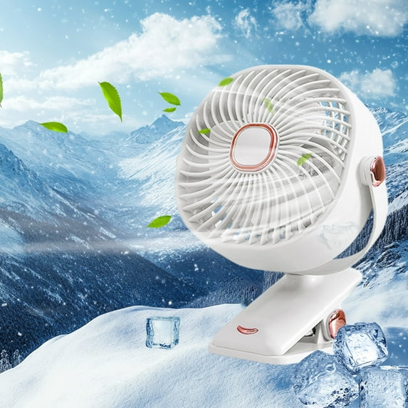Clip Fan Rechargeable 3 Speed 6.69in Portable Silent Battery Powered 360° Rotation Strong Wind USB Charging for Outdoor Camping Home Office Desk Travel Kids