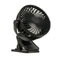 thumbnail image 1 of Clip on Fan Rechargeable, 6 Inch Battery Operated USB Desk Fan with 2000mAh Battery, 3 Speeds & 360° Rotation, Strong Airflow Sturdy Clamp for Golf Cart, Office, Outdoor, Camping, Tent & Gym, 1 of 2