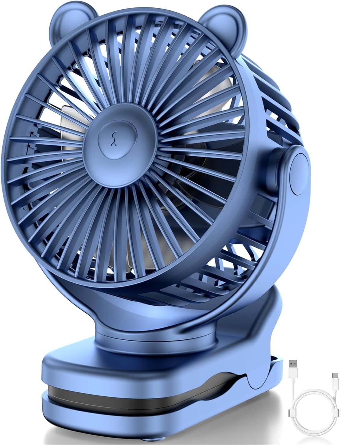 VENTY Portable Clip Fan - Rechargeable 10-Hour Battery With 360° Rotation & Aromatherapy