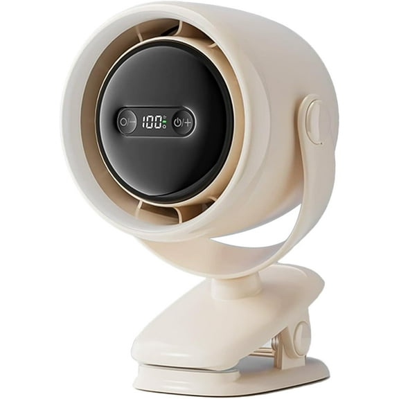 Clip on Fan, Stroller Fan Clip on for Baby, 1-100 Speed Settings & 360 Rotatable, Gentle Wind, Anti-Direct Blowing, USB Rechargeable, Perfect for Baby Strollers, Travel & Camping (Yellow)