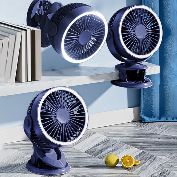 Clip on Fan, USB Rechargeable 3-in-1 Desk Wall Mount Fan, Cordless Battery Operated Personal Table Fan with 720掳 Rotation, Small Cooling Fan for Baby Stroller, Dorm Bunk Bed, Office, Kitchen