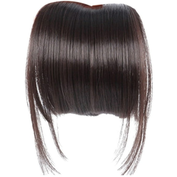 Clip In Hair Extensions Real Human Hair, Wig Human Hair, Ladies Bangs Wig Front Fringe Head Clipped In The Human Hair Extension Wig Female Air Bangs Sideburns Qi Bangs, Hairpin Wigs For Women (5.46")