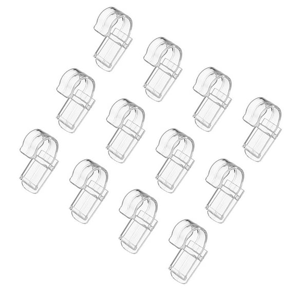 TABLZONE 12-Pack Transparent ABS Laundry Hooks for Bathroom and Household Organization, Storage Solution