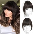 thumbnail image 1 of Clip In Bangs 100% Human Hair Bangs Clip In Hair Extensions Clip On Bangs Dark Brown Clip In Bangs Real Human Hair Fake Bangs For Natural Hair (French Bangs. Dark Brown ), 1 of 5