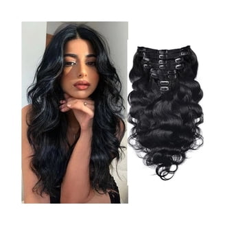 Shop Body Wave Clip-In Hair Extensions in Natural Black and More display picture 2