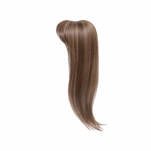 Clip‑In Hair Topper With Bangs, Straight Long Hair Extension Piece With Fringe, Synthetic Hair Top Piece for Adding Volume, Covering Thinning Hair & Daily Wear
