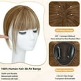 thumbnail image 1 of Clip In Human Hair Fringe Extension Real Hairpiece With Attached Clips For Instant Women Hair Styling Accessory, 1 of 3