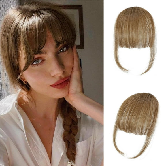 Clip In Human Hair Fringe Extension With Secure Attachment For Instant Styling