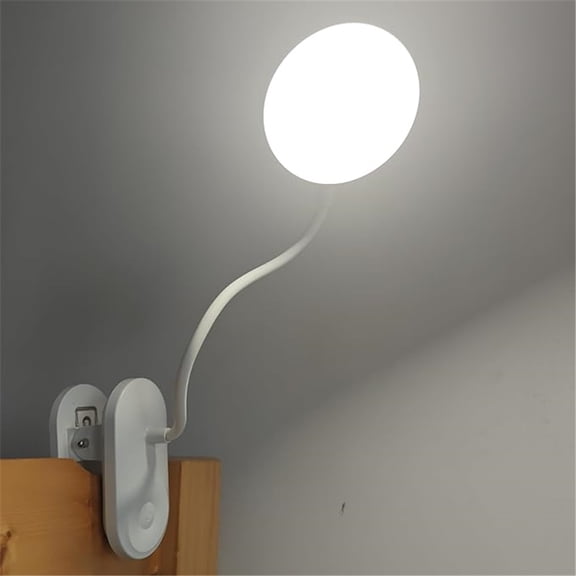 Clip On LED Reading Light, Book Light for Bedroom - Dimmable Touch Control Desk Lamp with Flexible , LED Eye-Caring Night Light, USB Rechargeable, Perfect for Headboard, Study, Office