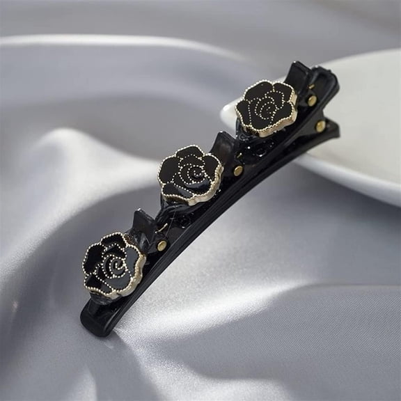 Clip Ladies Fixed Shape Clip Tooth-Shaped Pearl Flower Braided Hair Clip (Color : 21)