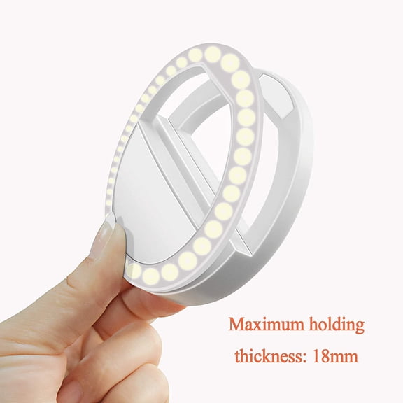 Clip Light - LED Ring Light for Laptops, Monitors, Smartphones, Tablets - Portable and Rechargeable - White