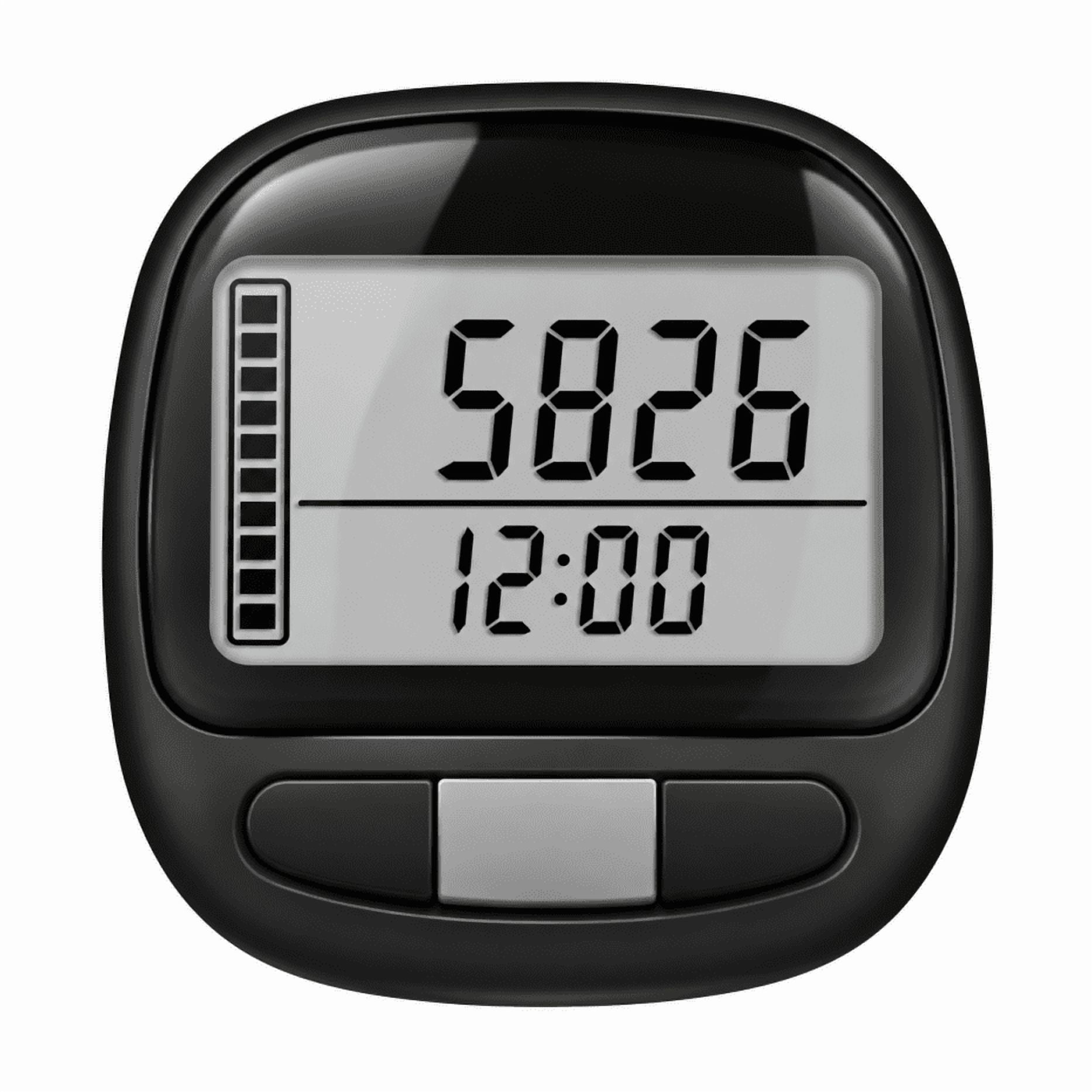 Clip-On 3D Pedometer for Walking – Step Counter & Distance Tracker with ...
