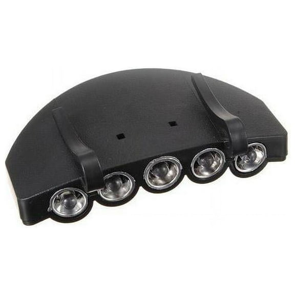 Clip On 5 LED Head Cap Hat Light Lamp Torch Fishing Camping Ou Hunting Q5 FAST D4S6