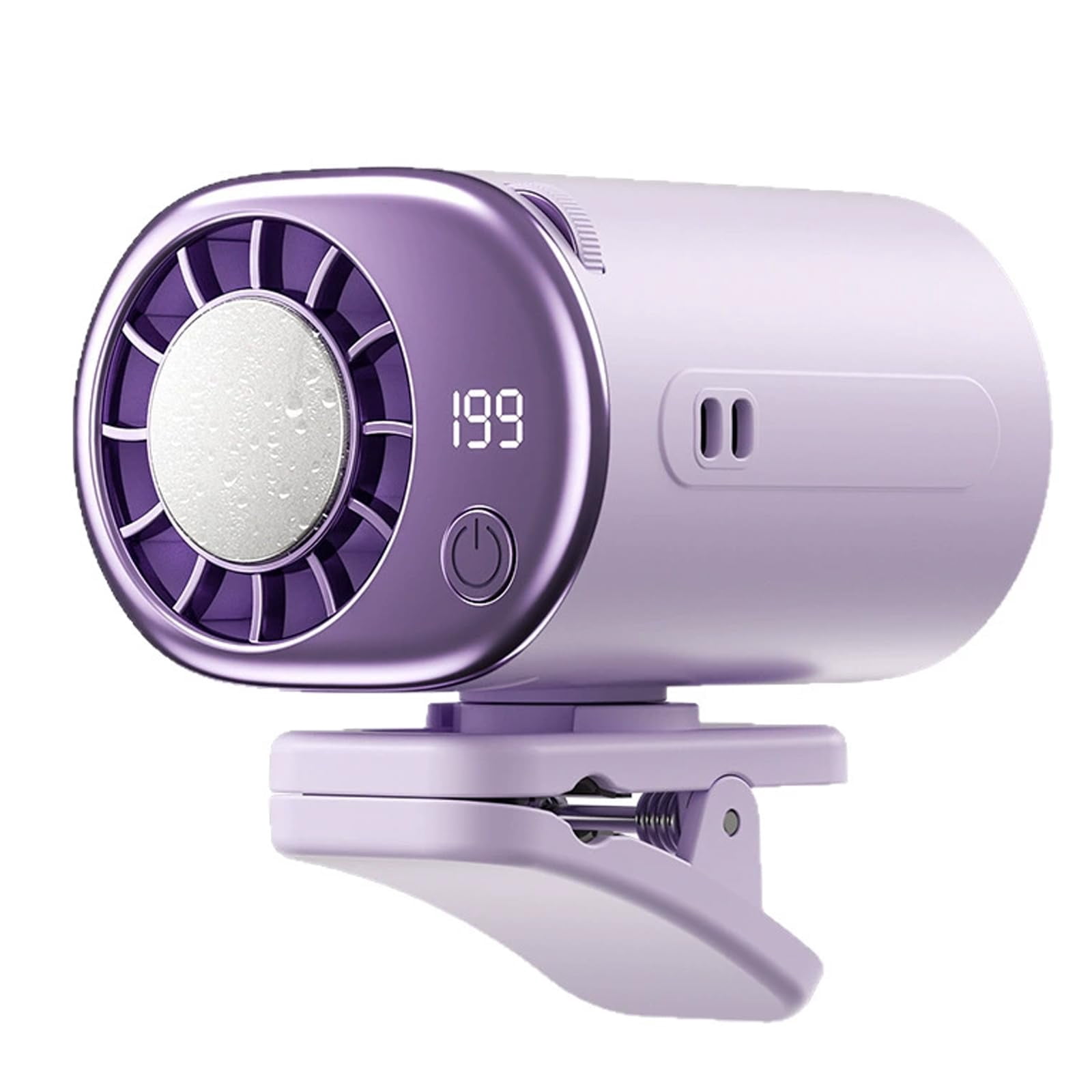 Clip On Air Conditioner For Car - Clip On AC For Car, 360° Rotation, LED Display, 199 Speeds, USB Rechargeable 2000mAh Cooling Fan
