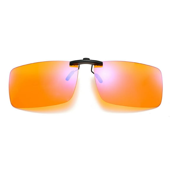 Clip On Anti Blue Light Glasses Metal Frame PC Lens Radiation Protection Square Toad Personality Eyewear with Turn Up