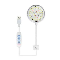 Clip-On Aquarium Light, 7W/5W LED Fish Tank Light with RGB Color Options, 360 Adjustable Clip Lamp for Small Aquariums, USB Powered Aquatic Plant Light with White Blue Green Red LEDs