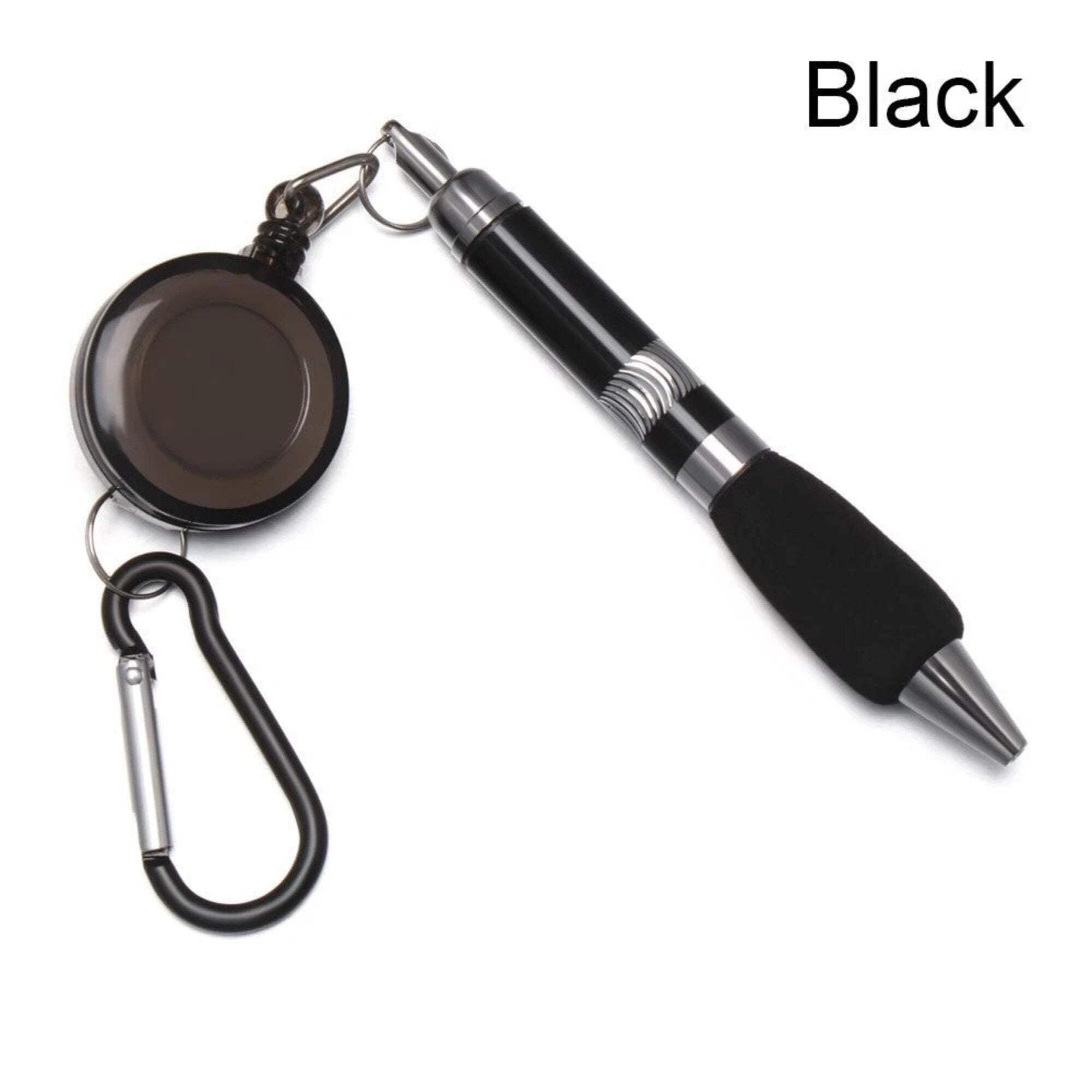 Clip-On Ballpoint Pen with Carabiner Keychain and Belt Clip Reel: 1 ...