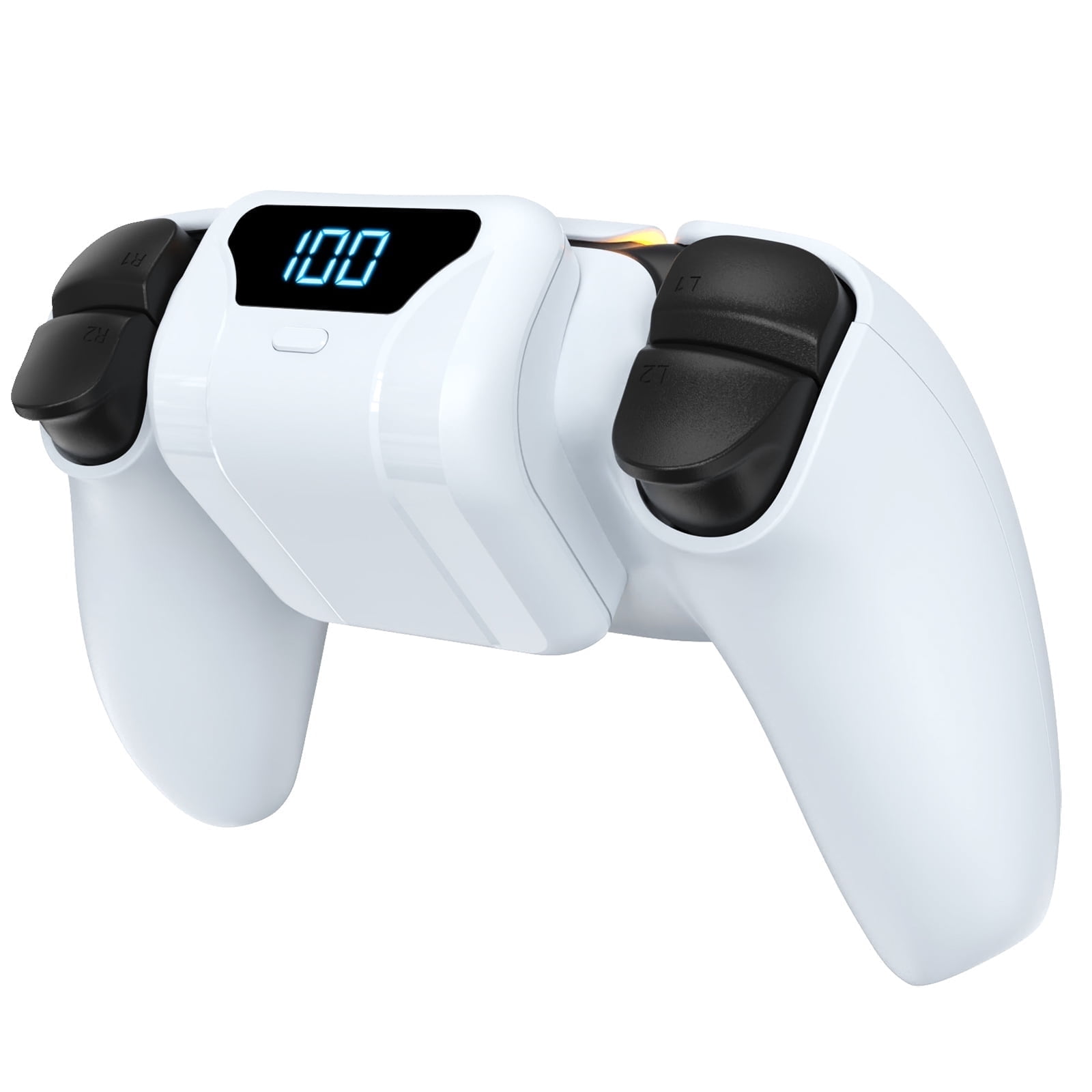 1800mAh Wireless Charger for PS5 Controller, for PS5 DualSense Rechargeable Battery Pack, Fast Charging with LED Display, 14H+ Playtime, Accessories for PS5/DualSense Edge/Elite Controller