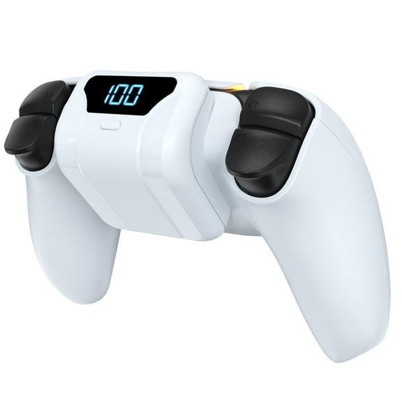 1800mAh Wireless Charger for PS5 Controller, for PS5 DualSense Rechargeable Battery Pack, Fast Charging with LED Display, 14H+ Playtime, Accessories for PS5/DualSense Edge/Elite Controller