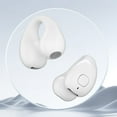 thumbnail image 1 of Clip On Blue tooth Earbuds NonIn Ear Long Battery LifeS Wireless Earpieces, New, Style-hd-216, White, 1 of 6
