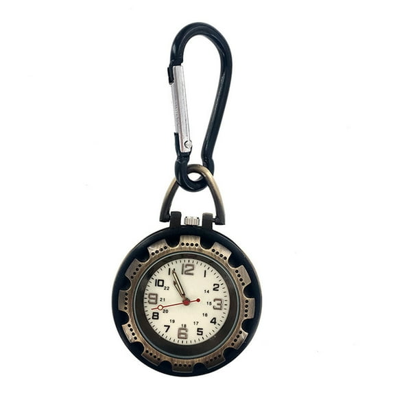 Clip-On Carabiner Pocket Watch Versatile and Practical for Hiking, Camping, and Climbing