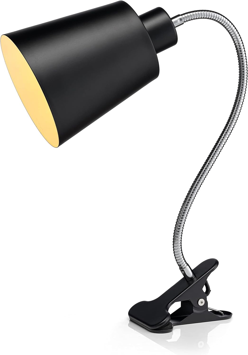 Clip On Desk Lamp W/Flexible Gooseneck Portable E26 Dorm, Home Office