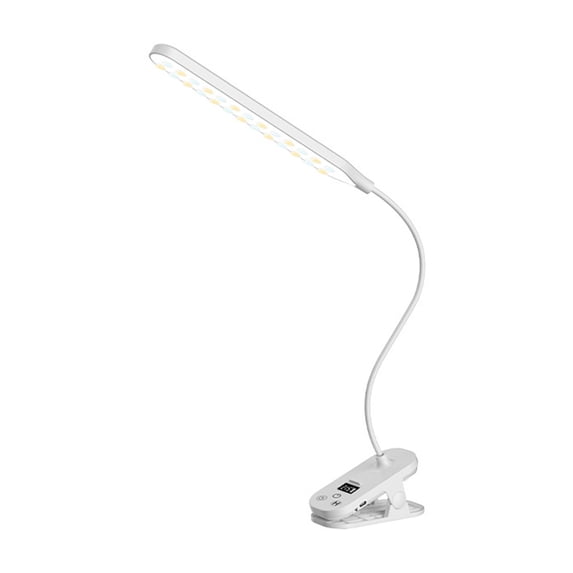 Clip On Desk Lamp With Timer Full Spectrum Light For Study Reading Student Dorm Office 2 8X2 8X4 7In