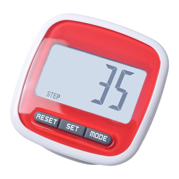 Clip On Digital Pedometer with LCD Step Display, Walking and Running Step Counter with Distance and Calorie Count