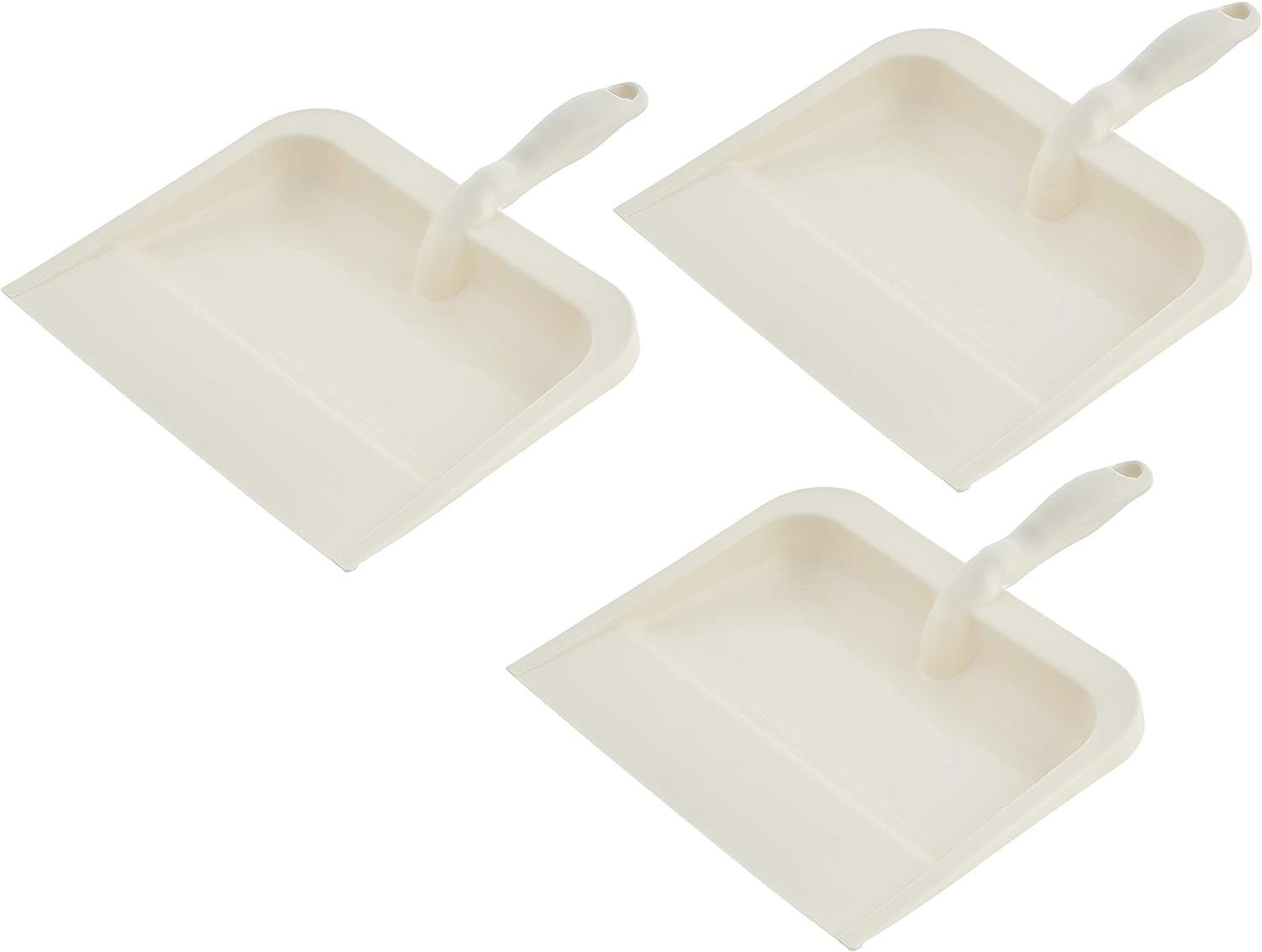 ClipOn Dustpan with Rubber Lip 10inch Wide Durable Plastic Dust Pan