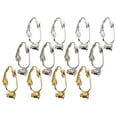 thumbnail image 1 of Clip On Earring Converters Non-Pierced Ears Elegant Style Silver Color 12Pcs, 1 of 4