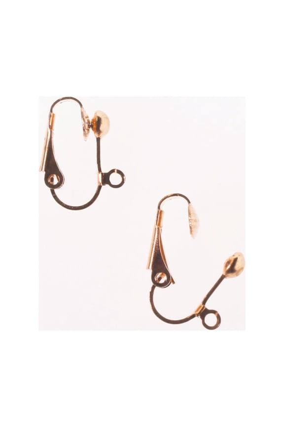 Clip-On Earring Hardware Rose Gold - 24 Pack
