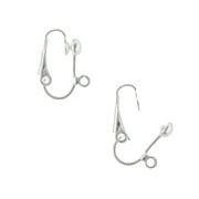 HAIRBOW CENTER Clip-On Earring Hardware Silver - 144 Pack