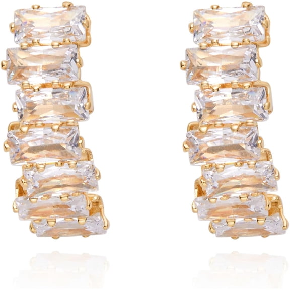 Clip-On Earrings, All-Day Wear Gold & Silver Plated Stud, Hoop, Dangle Design Jewelry For Non-Pierced Ears[Z1]