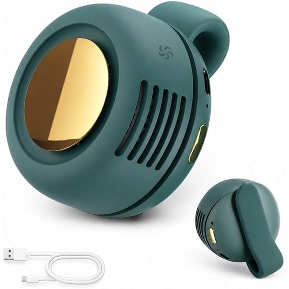Clip On Fan Portable Wearable Personal Mini Fan 3 Speed Quiet Bladeless ...