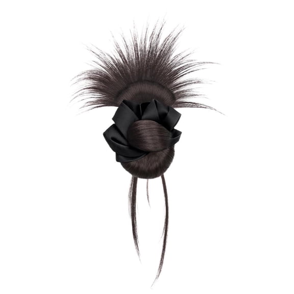 Clip-On Feathered Bun Wig - Messy Hair Bun Extension with Claw Clip for Women, Adds Volume & Style Instantly