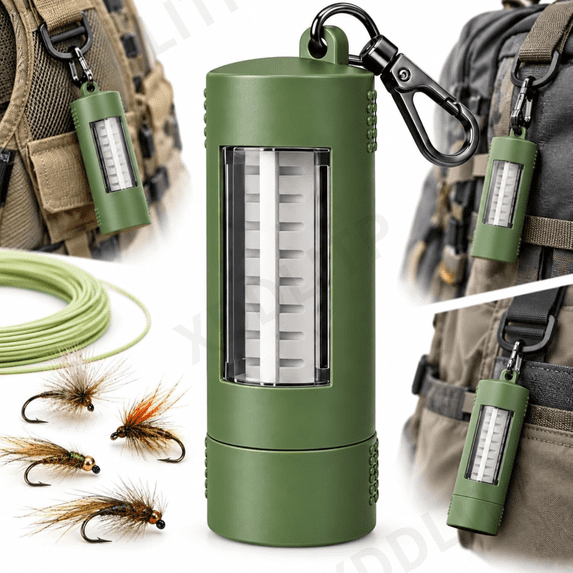 Wearable Fish Clip-On Fly Box, Wearable Magnetic Fly Fishing Box, One Hand Open ...