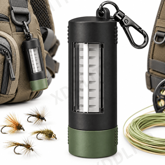 Clip-On Fly Box, Wearable Magnetic Fly Fishing Storage with Swivel Clip ...